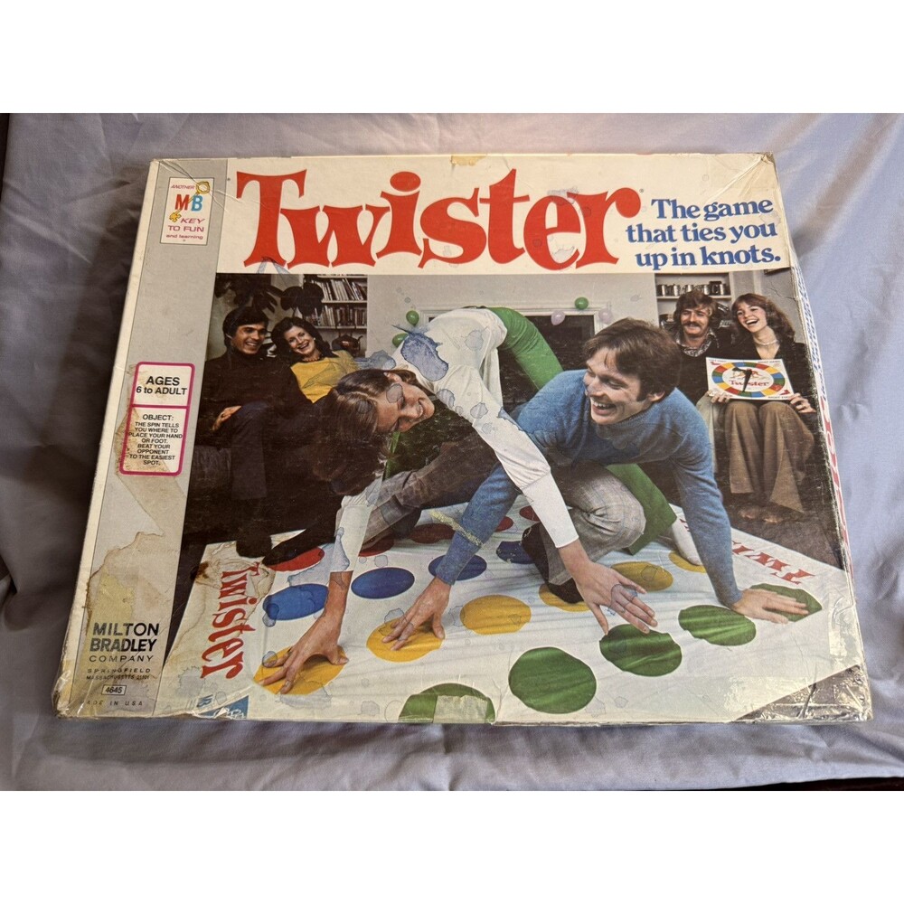 Vintage 1966 Milton Bradley Board Game Twister NO. 4645